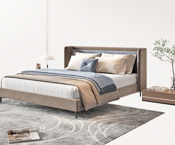 Modern Double Bed-ID:302200088