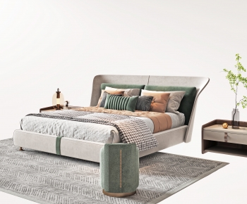 Modern Double Bed-ID:765286926