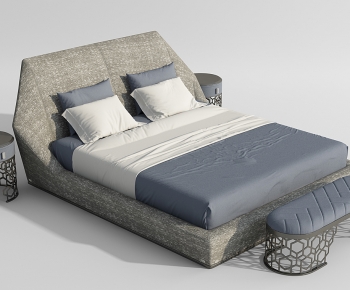 Modern Double Bed-ID:143112904