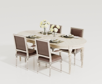 American Style Dining Table And Chairs-ID:399009948