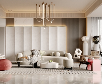 Modern Wabi-sabi Style A Living Room-ID:158526902