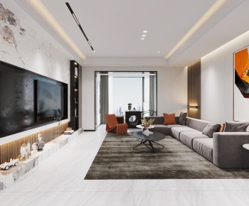 Modern A Living Room-ID:651600423