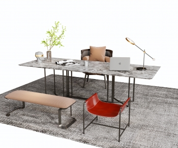 Modern Computer Desk And Chair-ID:435175908