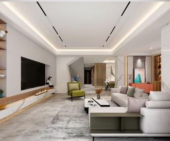 Modern A Living Room-ID:718511108