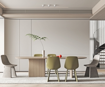 Modern Wabi-sabi Style Dining Room-ID:596368079