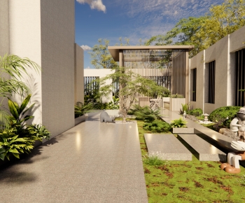 Modern New Chinese Style Courtyard/landscape-ID:449034934