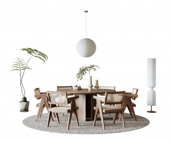 Wabi-sabi Style Dining Table And Chairs-ID:948714028