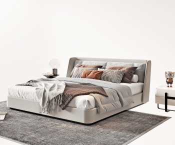 Modern Double Bed-ID:208452941