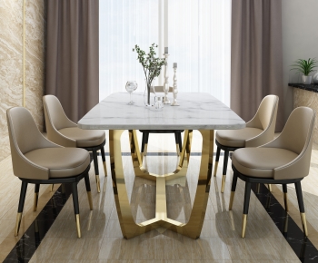 Modern Nordic Style Dining Table And Chairs-ID:157802105