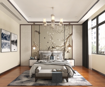 New Chinese Style Bedroom-ID:165460117