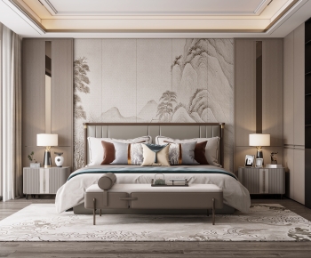 New Chinese Style Bedroom-ID:915815116
