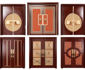 New Chinese Style Double Door-ID:647579911