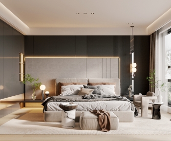 Modern Wabi-sabi Style Bedroom-ID:959789048