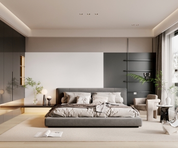 Modern Wabi-sabi Style Bedroom-ID:923181067