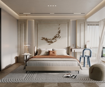 Modern Wabi-sabi Style Bedroom-ID:602977049