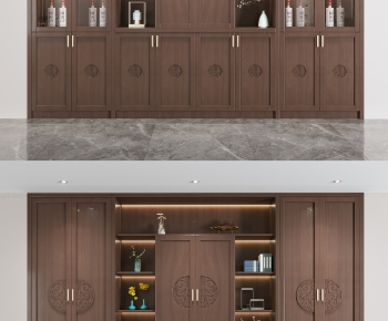 Chinese Style Wine Cabinet-ID:208060032