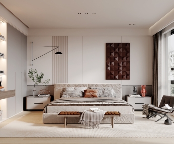 Modern Wabi-sabi Style Bedroom-ID:878273962