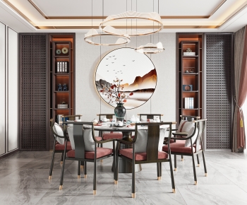 New Chinese Style Dining Room-ID:955545904