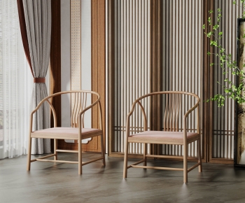 New Chinese Style Single Chair-ID:834878929