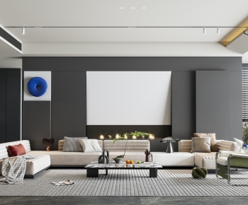Modern A Living Room-ID:648382907