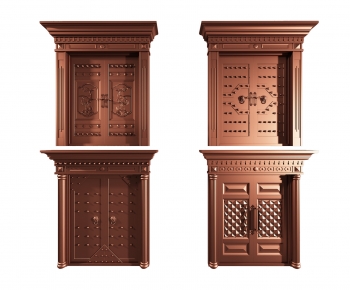 New Chinese Style Double Door-ID:568614962
