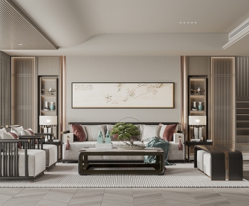 New Chinese Style A Living Room-ID:231800084