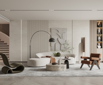 Modern Wabi-sabi Style A Living Room-ID:480283985
