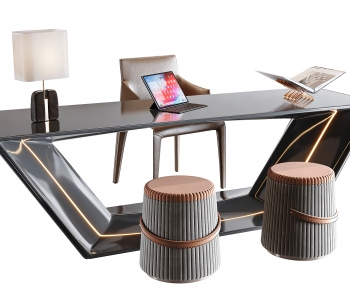 Modern Computer Desk And Chair-ID:462877041
