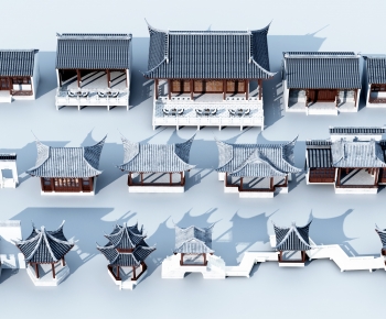 Chinese Style Ancient Architectural Buildings-ID:693878896