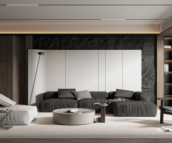 Modern Wabi-sabi Style A Living Room-ID:239743959
