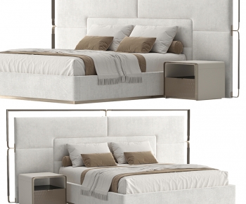 Modern Double Bed-ID:394594914