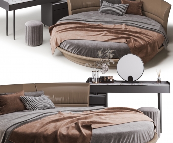 Modern Round Bed-ID:336347102