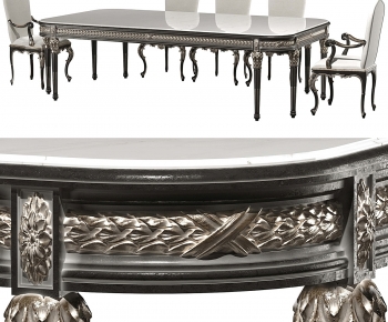 法式古典雕花餐桌椅-ID:733062034