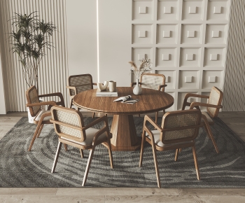 Wabi-sabi Style Dining Table And Chairs-ID:760844959