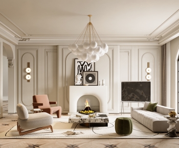 French Style A Living Room-ID:578352934
