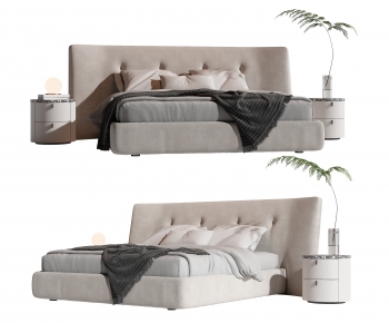 Modern Double Bed-ID:571244001