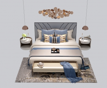 Modern Double Bed-ID:662359952