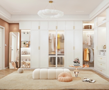 Modern American Style Clothes Storage Area-ID:396080024