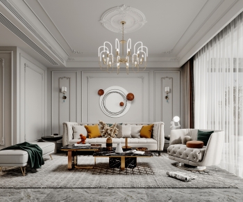 French Style A Living Room-ID:344696046