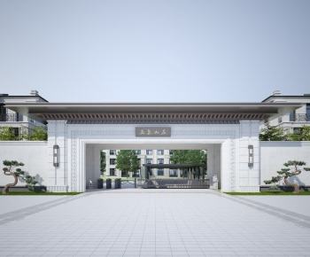 New Chinese Style Facade Element-ID:872396952
