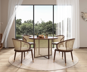 Modern Nordic Style Dining Table And Chairs-ID:549681238