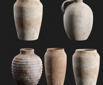Modern Wabi-sabi Style Clay Pot-ID:691479923