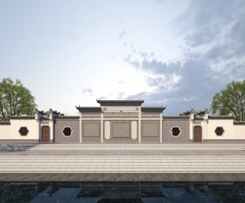Chinese Style Ancient Architectural Buildings-ID:605094912