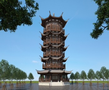 Chinese Style Ancient Architectural Buildings-ID:803515919