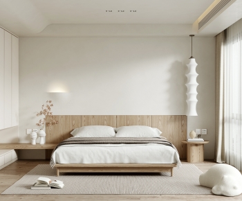 Japanese Style Wabi-sabi Style Bedroom-ID:830883989