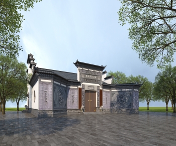 Chinese Style Ancient Architectural Buildings-ID:235960518
