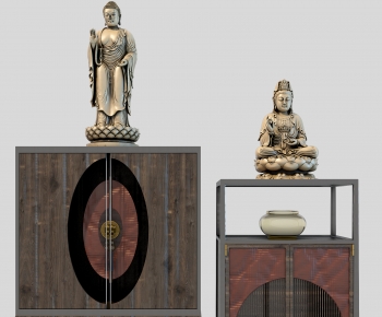 新中式如来佛神龛雕塑摆件-ID:267529013