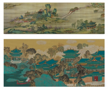 中式传统风景挂画组合-ID:836543087
