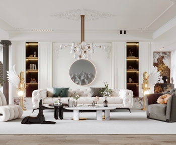 French Style A Living Room-ID:849950083
