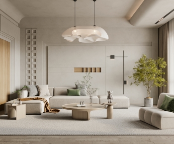 Wabi-sabi Style A Living Room-ID:265647896